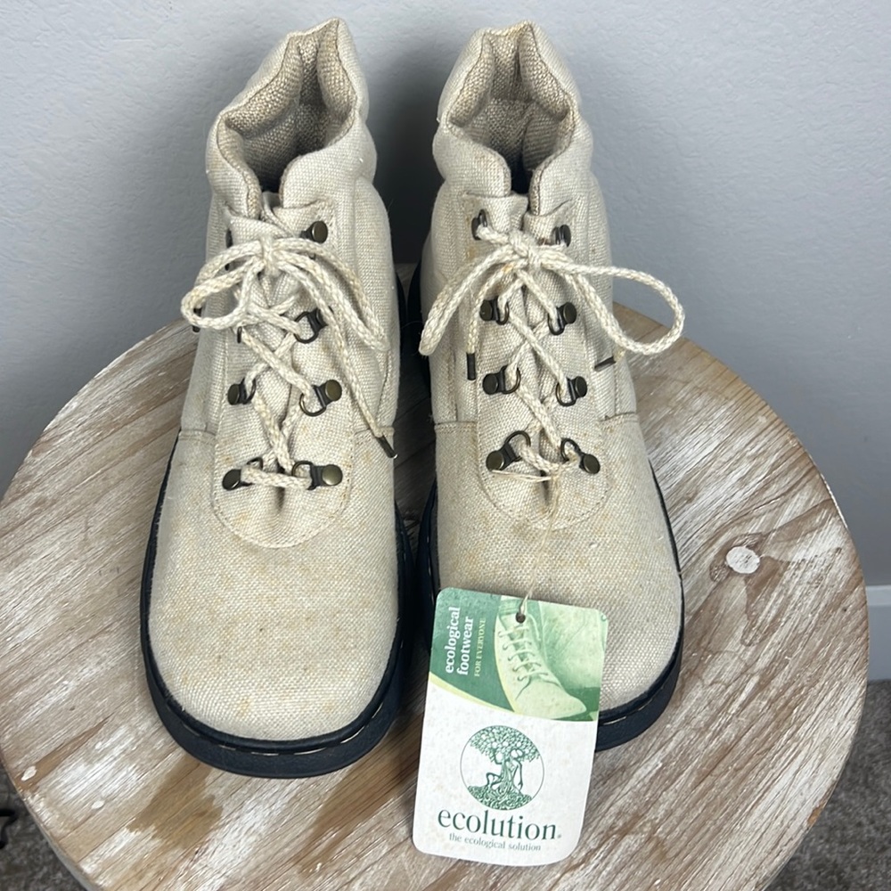 NWT Ecolution Hemp Vegan Organic Boots Sz 10